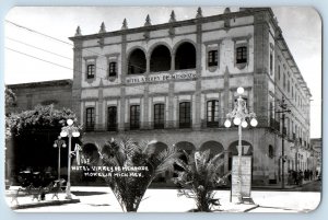 Morelia Michoacan Mexico Postcard Hotel Virrey De Mendoza c1940's RPPC Photo