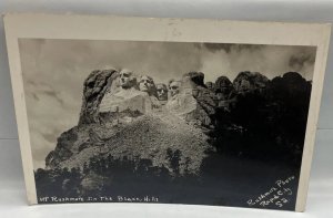 RPPC Postcard SD BLACK HILLS SOUTH DAKOTA RUSHMORE MOUNTAIN Rapid City South SD