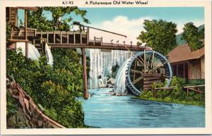 A Picturesque Old Water Wheel in North Carolina