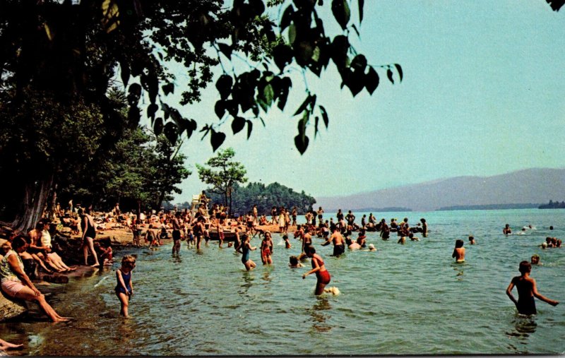 New York Lake George Hearthstone State Park Public Camp Site and Beach