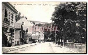 Old Postcard Environs de Grenoble Uriage les Bains L Avenue Bakery Hairdresser