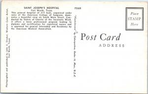 FORT WORTH, TX Texas   SAINT JOSEPH'S HOSPITAL  Cool 40s, 50s Cars  Postcard