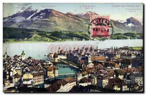 Old Postcard Rigi Luzern Dossen Vom Guisch vom Luzern Gutsch the Vitznauerstock