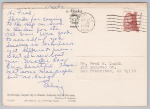 State View~Air View Anchorage Alaska Business Hub~Continental Postcard