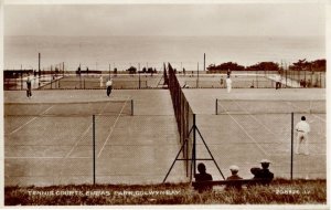 Eireas Park Tennis Courts Colwyn Bay Welsh Real Photo Old WW2 Postcard