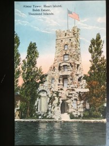 Vintage Postcard 1907-15 Alstar Tower Heart Island Boldt Estate 1000 Islands NY