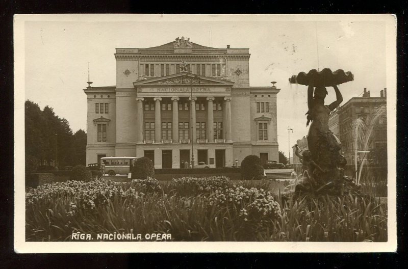 dc136 - LATVIA Riga 1931 Opera House Real Photo Postcard