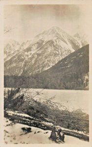 McDONALD LAKE & MISSION VALLEY MONTANA GLACIER PARK~1900s REAL PHOTO POSTCARD