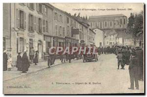 Postcard Old Cars Tour d & # 39Auvergne Gordon Bennett Cup 1905 M Burton Pont...