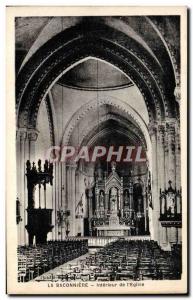 Old Postcard The Interior Baconniere of & # 39eglise