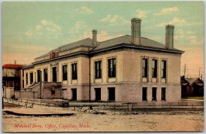 Cadillac Michigan MI, Mitchell Bros. Office Building, Vintage Postcard
