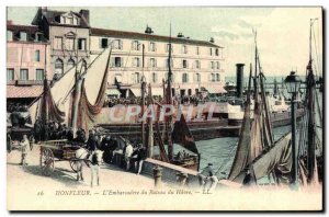 Old Postcard Honfleur The Embracadere Boat Le Havre