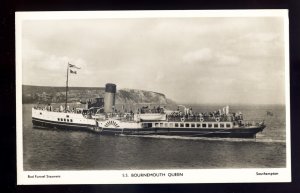 f2468 - Red Funnel Paddle Steamer - Bournemouth Queen - off IOW - postcard