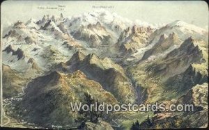 Grdes Jorassses Mont Blanc Swizerland 1910 