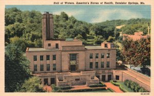 Vintage Postcard 1920's Hall Waters America's Haven Health Excelsior Springs MO