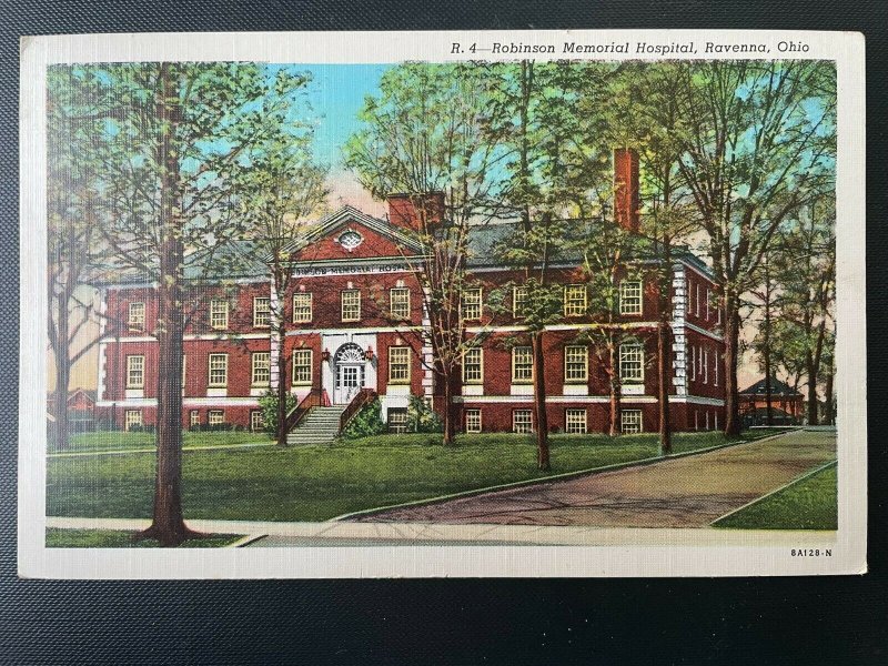 Vintage Postcard 1938, Robinson Memorial Hospital, Ravenna, Ohio Europe Italy Emilia