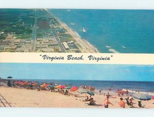Unused Pre-1980 TWO VIEWS ON CARD Virginia Beach Virginia VA ho7266