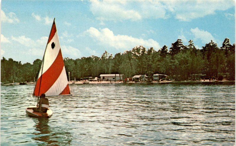 picturesque camping spot Ossipee Lake West Ossipee New Hampshire Postcard