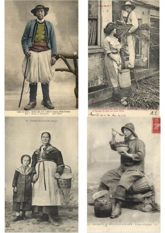 FRENCH FOLKLORE TYPES France 160 CPA pre-1940