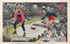 H76/ Chicago Illinois Postcard c1940 Roller Derby Roller Skates Wes Aronson 92 
