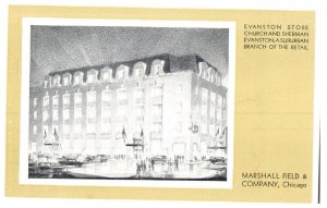 Marshall Field & Co Retail Evanston Store Chicago Department Store Postcard