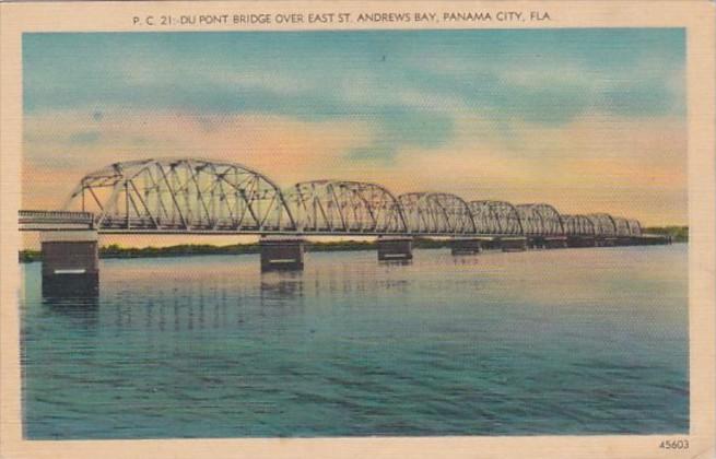 Florida Panama City Du Pont Bridge Over East St Andrews Bay