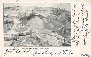 J21/ Cripple Creek District Colorado Postcard c1910 Mining El Paso Mine 103