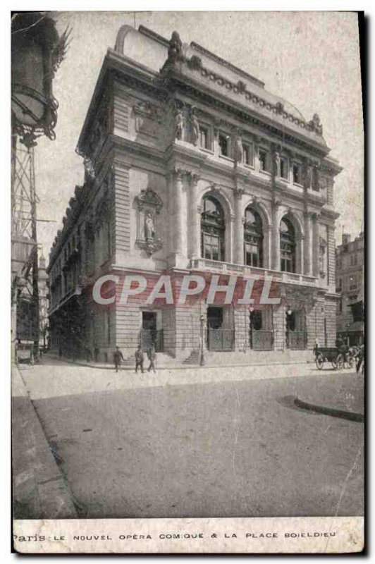 Old Postcard Paris Le Nouvel Opera Comique Place Boieldieu