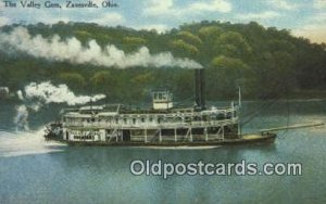 Valley Gem Paddle Wheel Steamer, Harmar, Ohio, OH USA Steam Ship Unused 