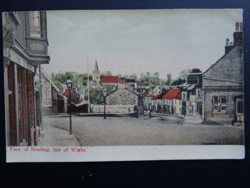 Isle of Wight BRADING Village Scene showing THE WHEATSHEAF INN - Old Postcard