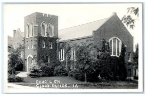 1945 Congregational Church Sioux Rapids Iowa IA RPPC Photo Vintage Postcard