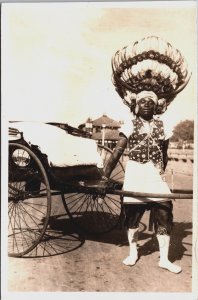 South Africa Rickshaw Boy Vintage RPPC C159