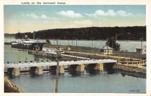 Cornwall Ontario Canada Canal Locks Antique Postcard K99319