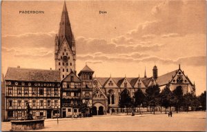 Germany Paderborn Dom Vintage Postcard C021