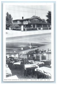 Ridge Road Gardens On State Road Gary Indiana IN, Split View Vintage Postcard