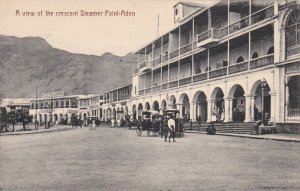 ADEN, Yemen, 00-10s; View of the crescent Steamer Point, Hotel de l'Europe