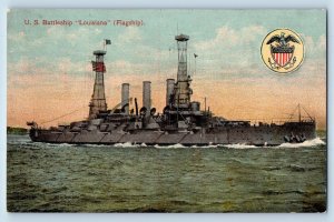 Louisiana LA Postcard US Battleship Flagship Steamer Warship World War II c1910