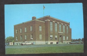 HOHENWALD TENNESSEE LEWIS COUNTY COURTHOUSE OLD CARS POSTCARD