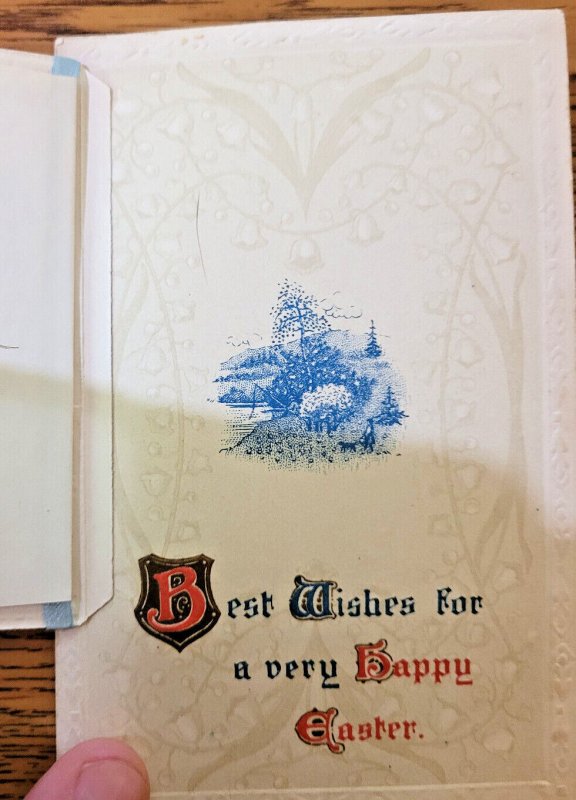 Gottschalk Postcard Easter Greeting With Fold Out Note Series No 2605