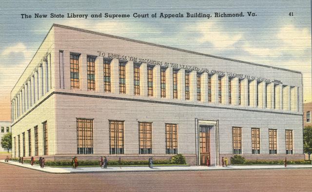 Library and Supreme Court - Richmond VA, Virginia - Linen