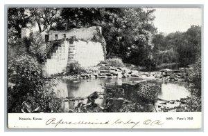 1906 Postcard Patty's Mill Emporia Kansas Vintage Standard View Card