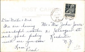 RPPC Rapid Lake Quebec Canada Parc de la Verendrye Real Photo Postcard KH5