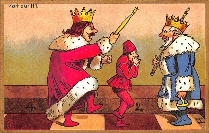 Artist Robert G Schmidt German Chess Game Matt Patt auf H1 Karte Postcard