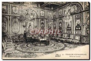 Old Postcard Palais De Fontainebleau Boardroom