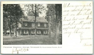 GLOUCESTER CO. MICKLETON FRIENDS MEETING HOUSE 1905 ANTIQUE PRIVATE POSTCARD