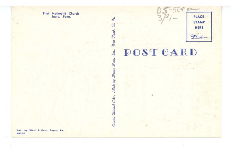 PA - Sayre. First Methodist Church