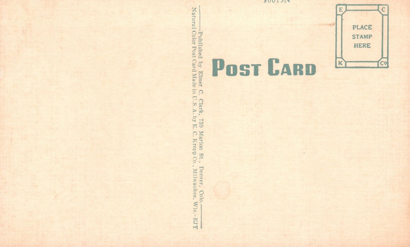 Vintage Postcard Phipps Auditorium City Park Denver Colorado Elmer C