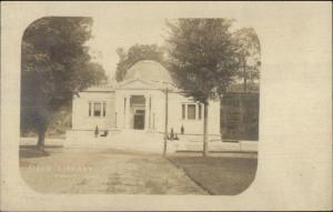 Conway MA Field Library c1905 Real Photo Postcard