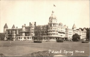RPPC Postcard ME Poland Spring House Golf Course Burnt Down in 1975 1930s S70