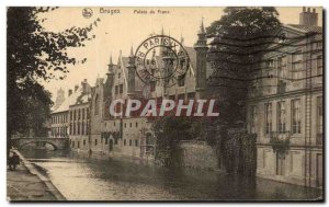 Postcard Old Palace Bruges Franc